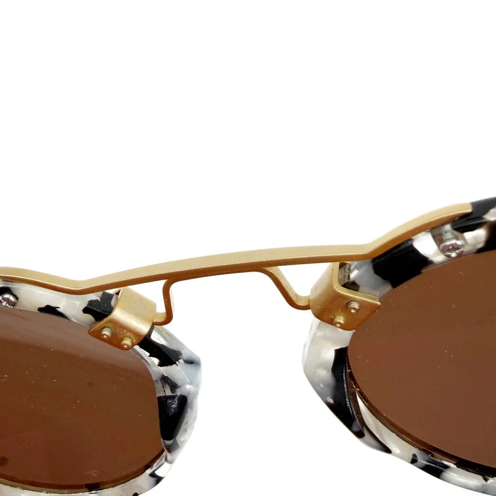 Krewe St Louis Sunglasses Mirrored Oyster Tortoise Gold Bridge